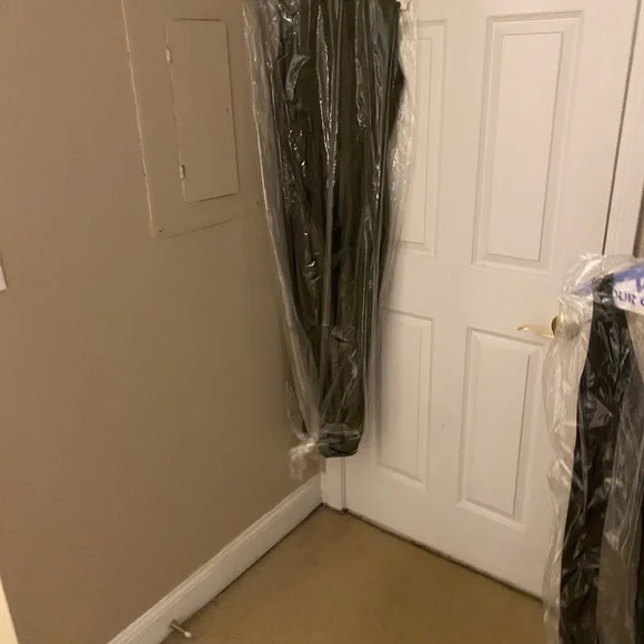 Classic Elegance Olive Satin Sleeveless Mock Neck Maxi Dress - Picture 2 of 3